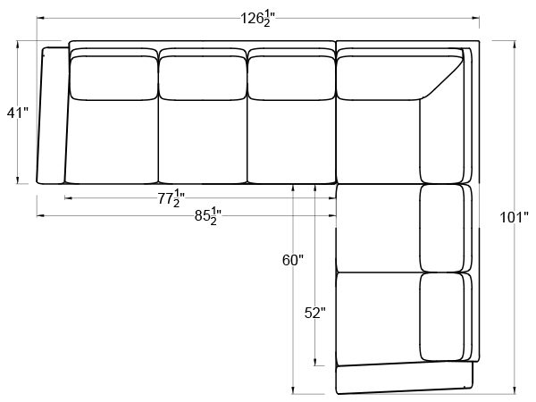 RIGHT ARM SLEEPER SOFA