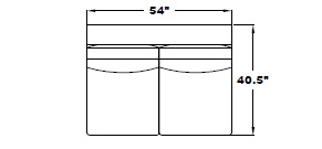 ARMLESS CONNECTING LOVESEAT