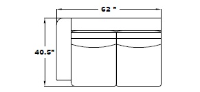 LEFT ARM LOVESEAT