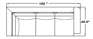 RIGHT ARM CORNER SLEEPER SOFA