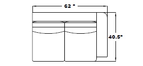 RIGHT ARM LOVESEAT