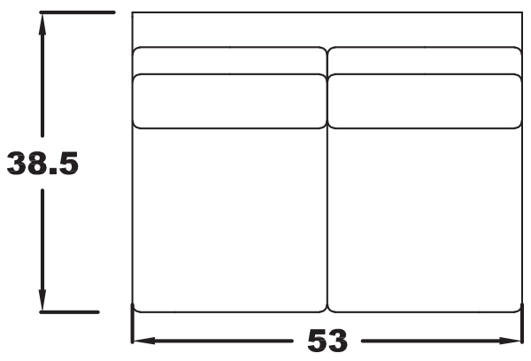 ARMLESS CONNECTING LOVESEAT