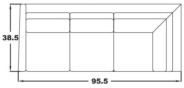 LEFT ARM CORNER SLEEPER SOFA