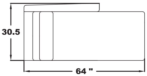 RIGHT ARM CONNECTING CHAISE