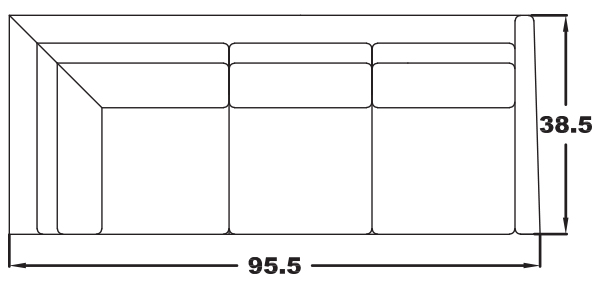 RIGHT ARM CORNER SLEEPER SOFA