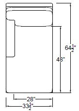 LEFT ARM CONNECTING CHAISE