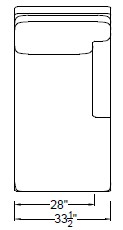 RIGHT ARM CONNECTING CHAISE