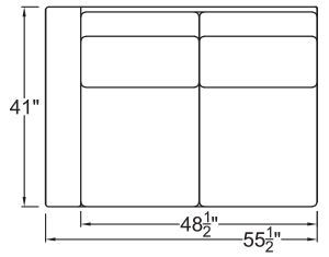 Left Arm Loveseat