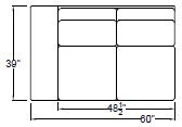 Left Arm Loveseat