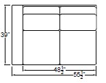 Left Arm Loveseat